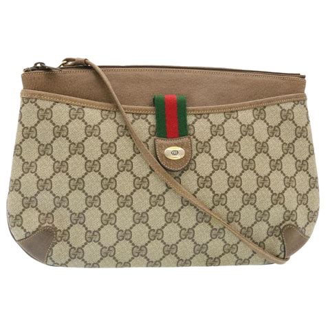 gucci 90402026|GUCCI GG Canvas Web Sherry Line Shoulder Bag Beige Red .